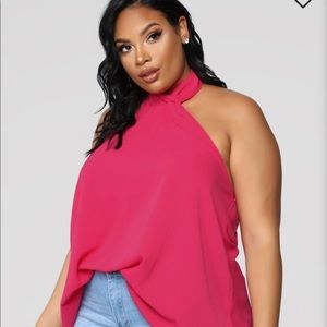 hot pink fashion nova top!!